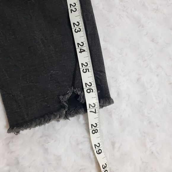 Gap inner cozy leggings destructed black size 14 32R skinny jeans - Picture 9 of 10